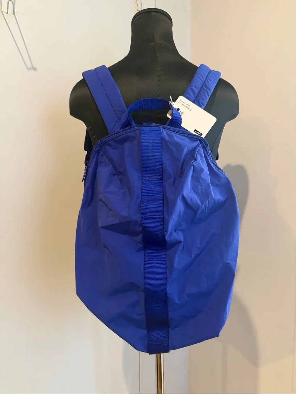 New Away Travel Everyday Backpack Wave royal blue $98 lightweight packable NWT